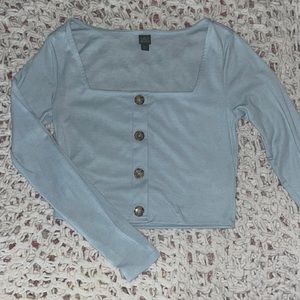 Wild Fable XS light blue long sleeve crop top